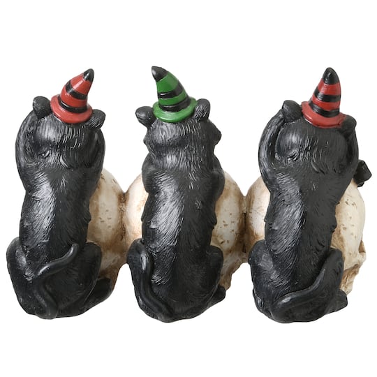 5" EEK Skulls with Black Cats